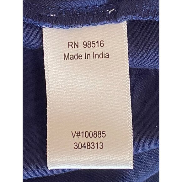 Coldwater Creek Blue & White Layered Look Top Stretchy Women's Size Medium - Picture 6 of 9